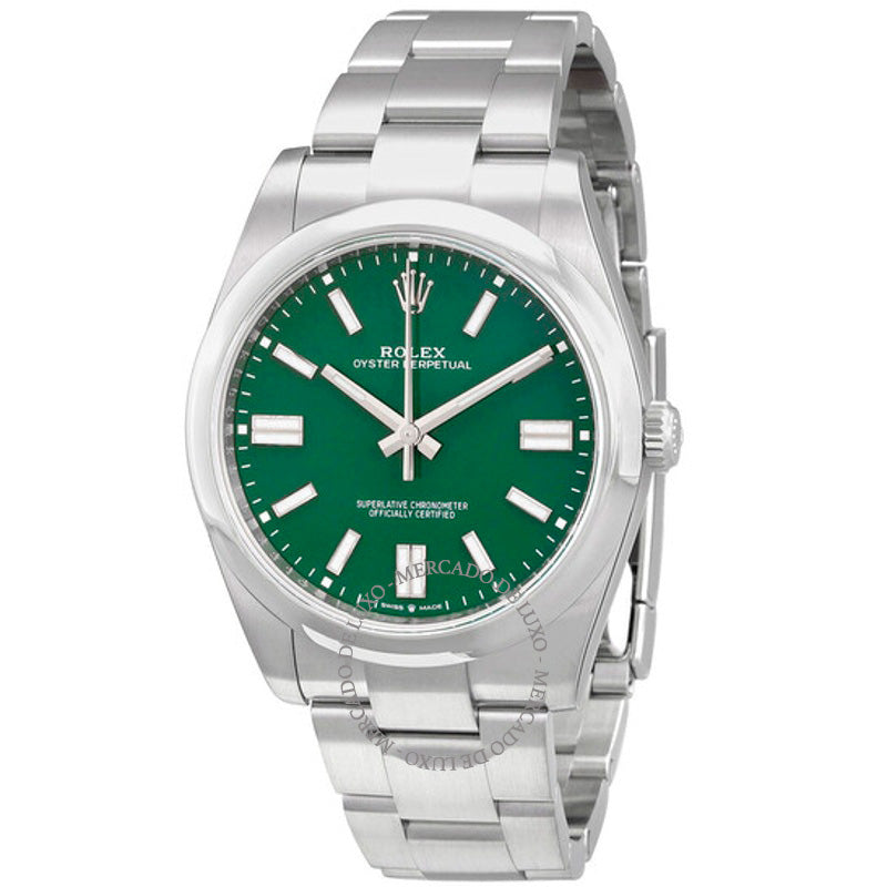 Relógio Oyster Perpetual 41 Automático Mostrador Verde 41 mm - Mercado de Luxo - O Maior E-Commerce de Bens, Produtos e Serviços de Luxo do Brasil.