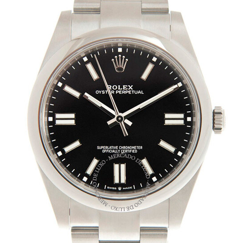 Relógio Oyster Perpetual 41 Automático Mostrador Preto 41 mm - Mercado de Luxo - O Maior E-Commerce de Bens, Produtos e Serviços de Luxo do Brasil.