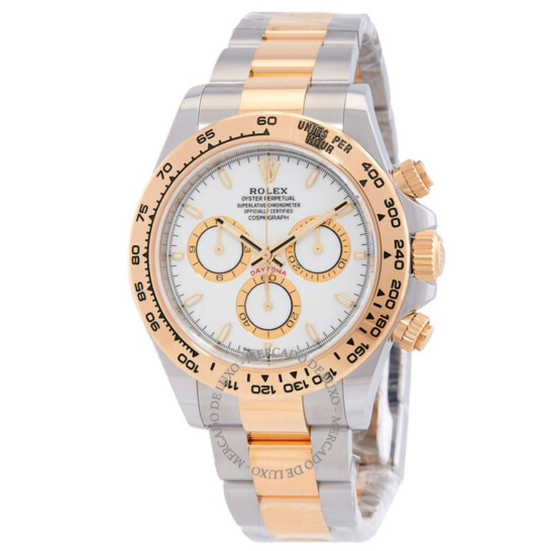 Relógio Daytona Cronógrafo Automático Mostrador Branco 40 mm - Mercado de Luxo - O Maior E-Commerce de Bens, Produtos e Serviços de Luxo do Brasil.