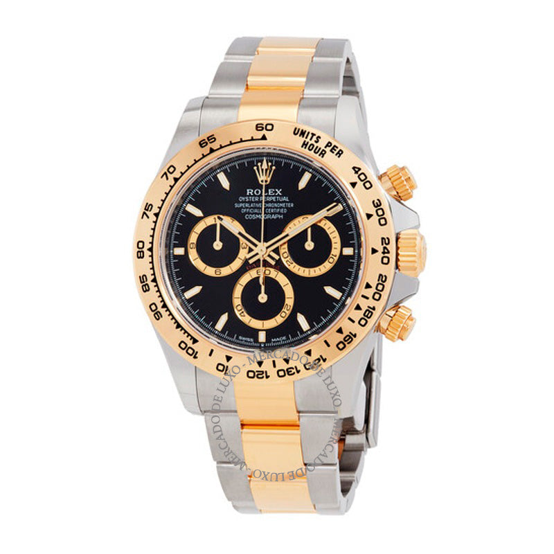 Relógio Daytona Cronógrafo Automático Mostrador Preto 40 mm - Mercado de Luxo - O Maior E-Commerce de Bens, Produtos e Serviços de Luxo do Brasil.