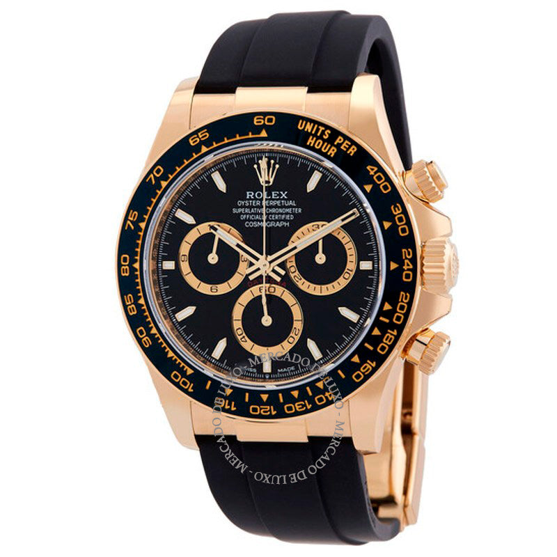 Relógio Daytona Cronógrafo Automático Mostrador Preto 40 mm - Mercado de Luxo - O Maior E-Commerce de Bens, Produtos e Serviços de Luxo do Brasil.