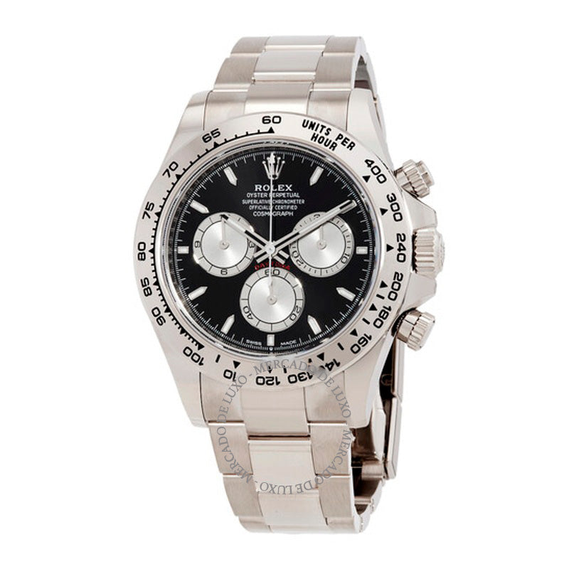 Relógio Daytona Cronógrafo Automático Mostrador Preto 40 mm - Mercado de Luxo - O Maior E-Commerce de Bens, Produtos e Serviços de Luxo do Brasil.