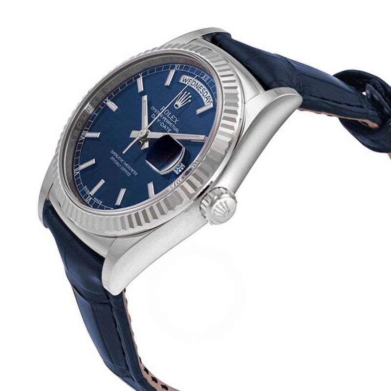 Relógio Cronômetro Automático Day-Date Mostrador Azul 36 mm - Mercado de Luxo - O Maior E-Commerce de Bens, Produtos e Serviços de Luxo do Brasil.