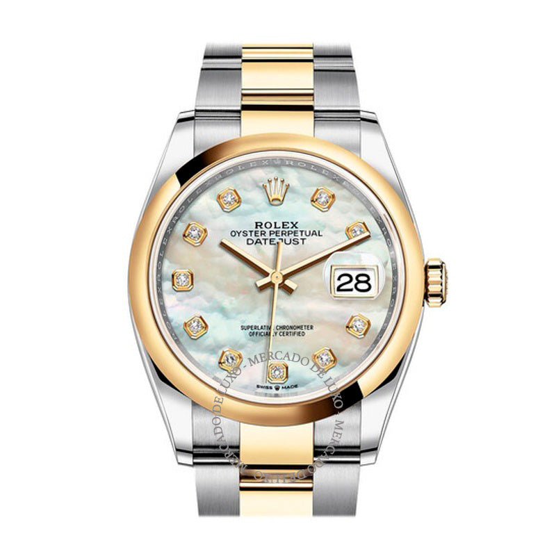 Relógio Datejust 36 Mostrador de Diamante em Madrepérola 36 mm - Mercado de Luxo - O Maior E-Commerce de Bens, Produtos e Serviços de Luxo do Brasil.