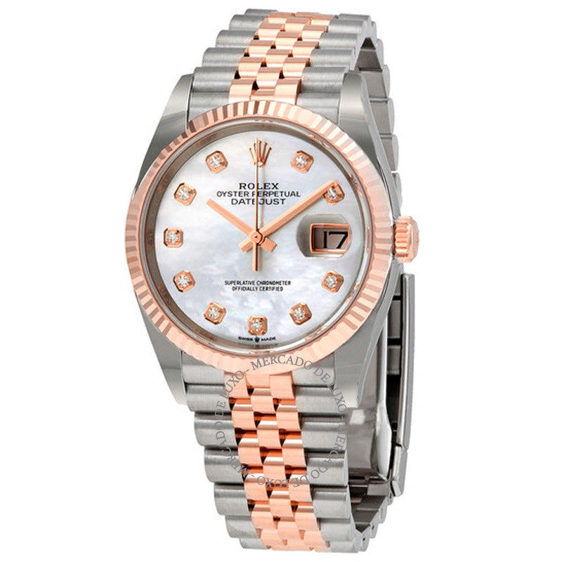 Relógio Datejust 36 Mostrador de Diamante em Madrepérola 36 mm - Mercado de Luxo - O Maior E-Commerce de Bens, Produtos e Serviços de Luxo do Brasil.