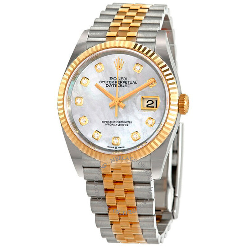 Relógio Datejust 36 Mostrador de Diamante em Madrepérola 36 mm - Mercado de Luxo - O Maior E-Commerce de Bens, Produtos e Serviços de Luxo do Brasil.