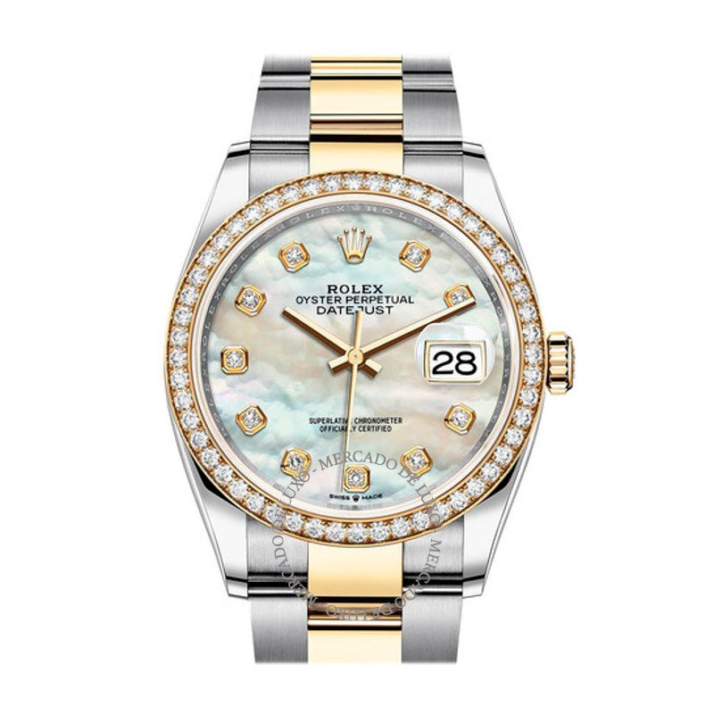 Relógio Datejust 36 Mostrador de Diamante em Madrepérola 36 mm - Mercado de Luxo - O Maior E-Commerce de Bens, Produtos e Serviços de Luxo do Brasil.
