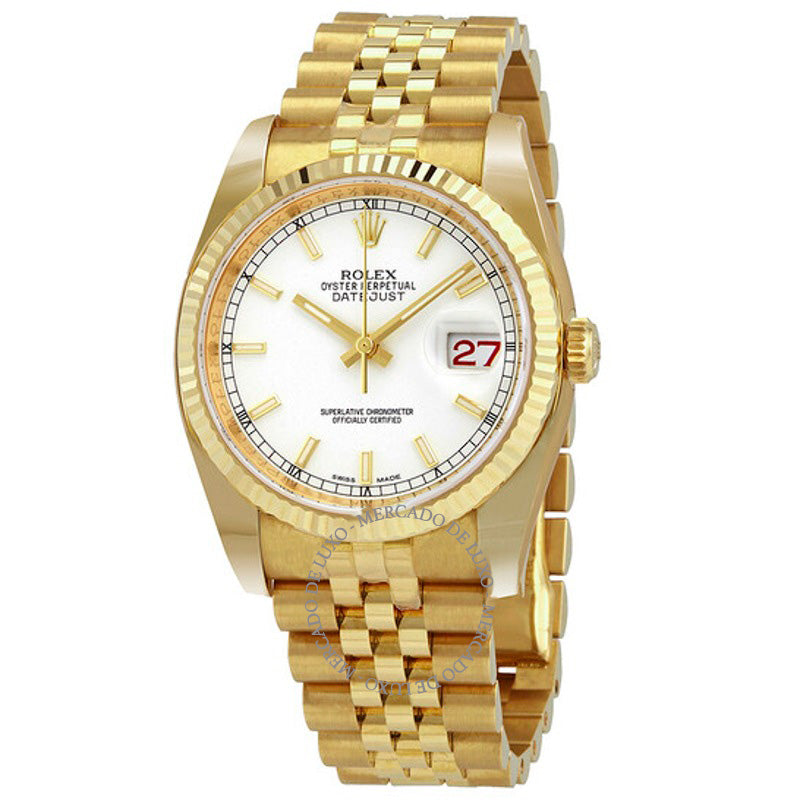 Relógio Oyster Perpetual Datejust 36 Mostrador Branco 36 mm - Mercado de Luxo - O Maior E-Commerce de Bens, Produtos e Serviços de Luxo do Brasil.