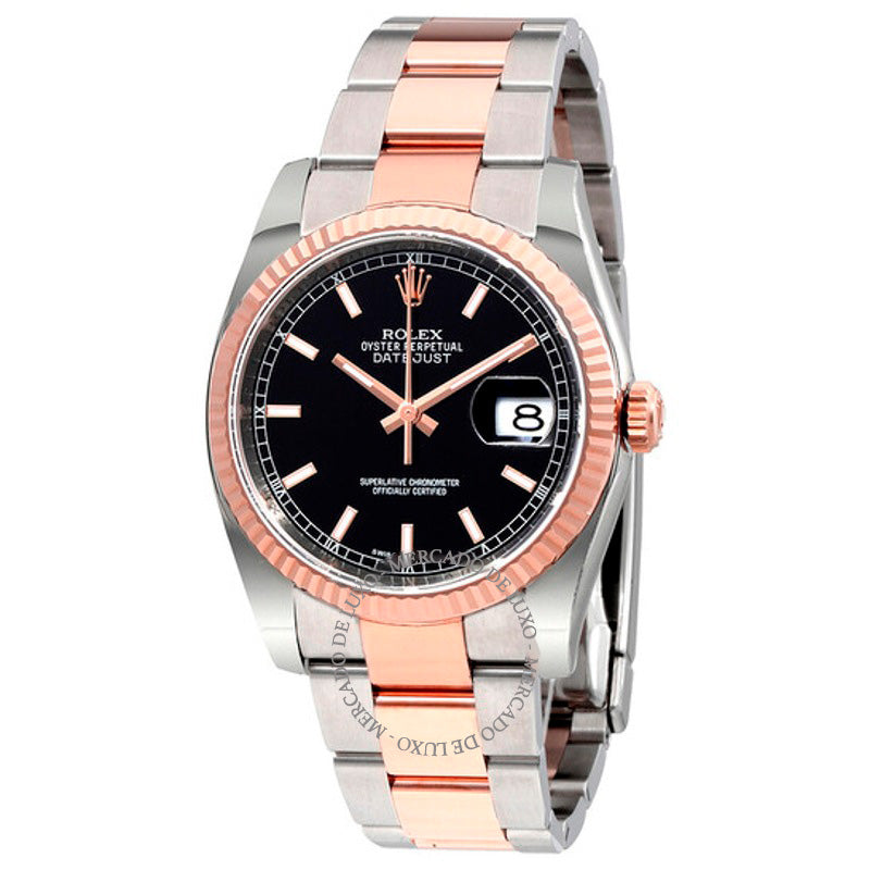 Relógio Oyster Perpetual Datejust 36 Mostrador Preto 36 mm - Mercado de Luxo - O Maior E-Commerce de Bens, Produtos e Serviços de Luxo do Brasil.