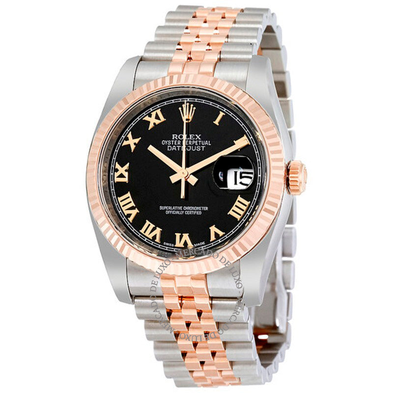 Relógio Oyster Perpetual Datejust 36 Mostrador Preto 36 mm - Mercado de Luxo - O Maior E-Commerce de Bens, Produtos e Serviços de Luxo do Brasil.