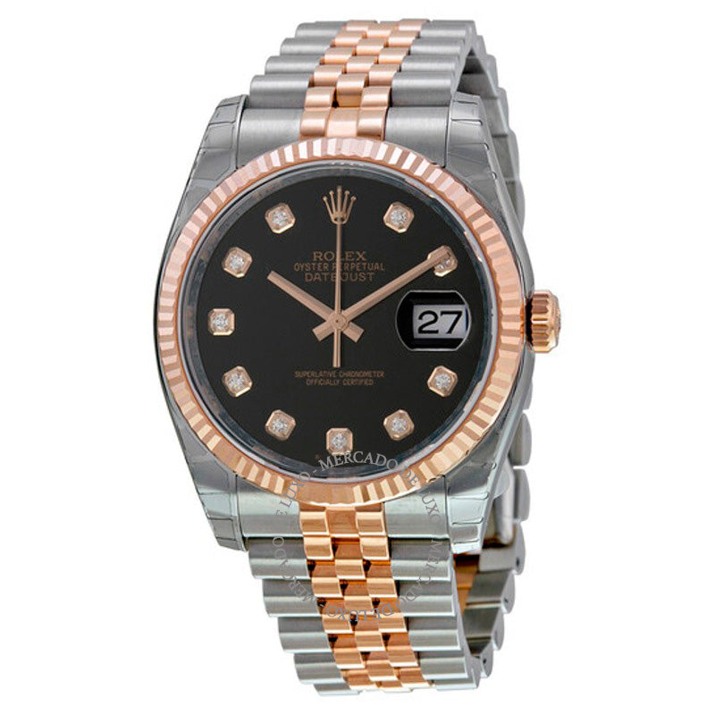 Relógio Oyster Perpetual Datejust 36 Mostrador Preto 36 mm - Mercado de Luxo - O Maior E-Commerce de Bens, Produtos e Serviços de Luxo do Brasil.