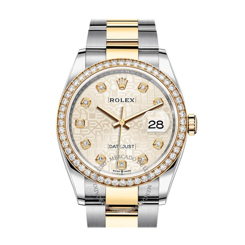 Relógio Datejust 36 Jubileu de Prata Mostrador de Diamante 36 mm - Mercado de Luxo - O Maior E-Commerce de Bens, Produtos e Serviços de Luxo do Brasil.