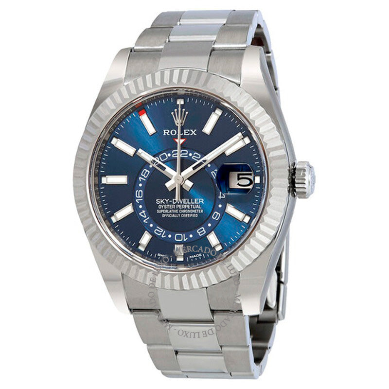 Relógio Sky-Dweller Oyster Automático Mostrador Azul  - Mercado de Luxo - O Maior E-Commerce de Bens, Produtos e Serviços de Luxo do Brasil.
