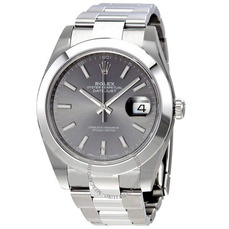 Relógio Oyster Perpetual Datejust Mostrador de Ródio 41 mm - Mercado de Luxo - O Maior E-Commerce de Bens, Produtos e Serviços de Luxo do Brasil.