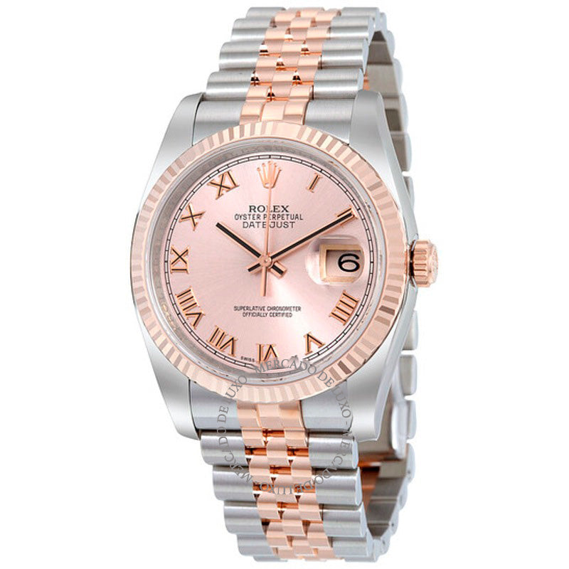 Relógio Oyster Perpetual Datejust 36 Mostrador Rosa 36 mm - Mercado de Luxo - O Maior E-Commerce de Bens, Produtos e Serviços de Luxo do Brasil.