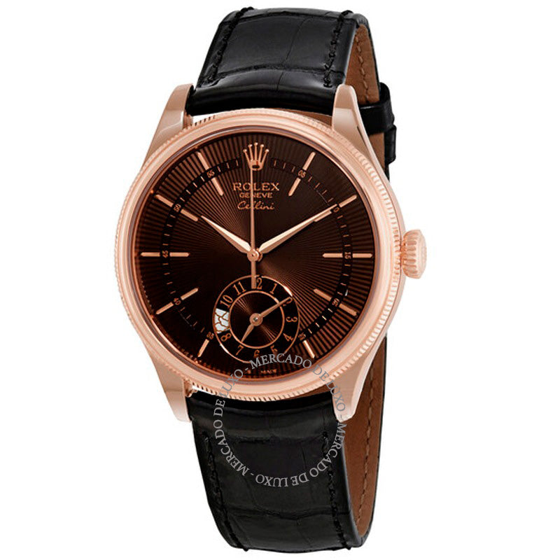Relógio Cellini Dual Time Automático Mostrador Marrom 39 mm - Mercado de Luxo - O Maior E-Commerce de Bens, Produtos e Serviços de Luxo do Brasil.