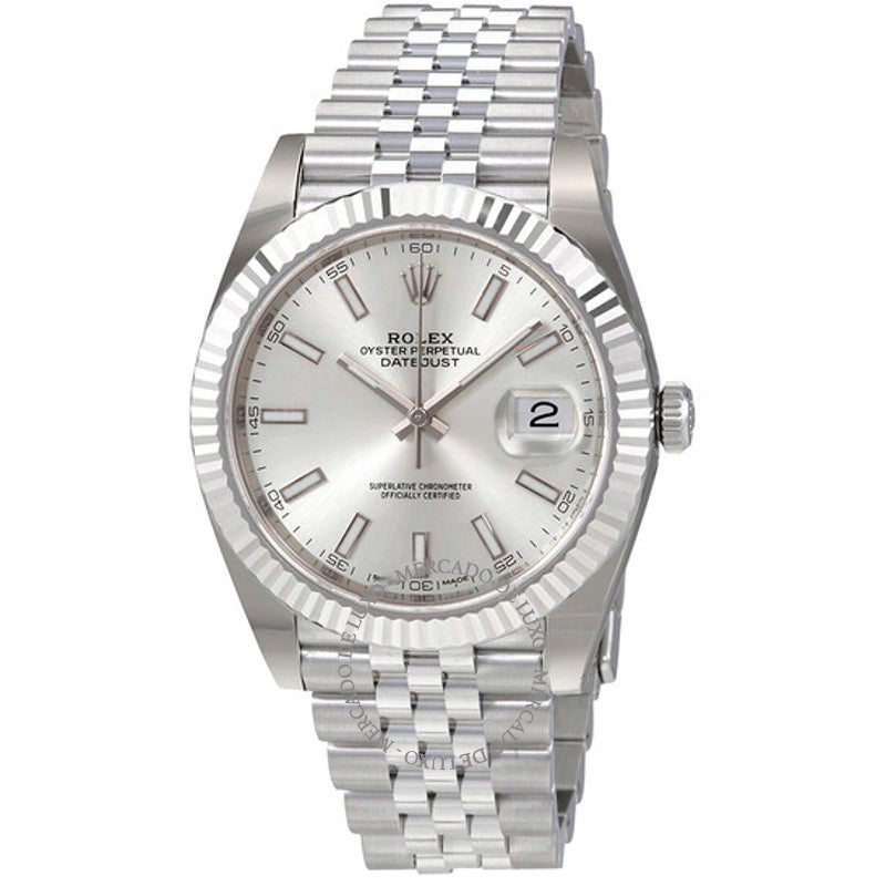 Relógio Oyster Perpetual Datejust Mostrador Prateado 41 mm - Mercado de Luxo - O Maior E-Commerce de Bens, Produtos e Serviços de Luxo do Brasil.