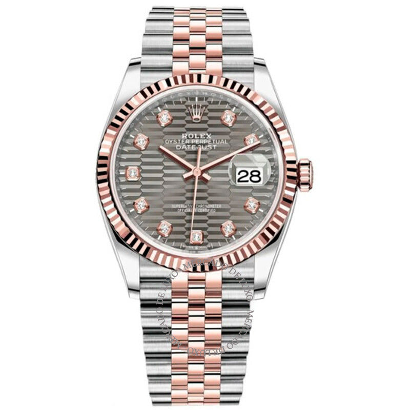 Relógio Datejust 36 Slate Mostrador com Diamantes Canelados 36 mm - Mercado de Luxo - O Maior E-Commerce de Bens, Produtos e Serviços de Luxo do Brasil.
