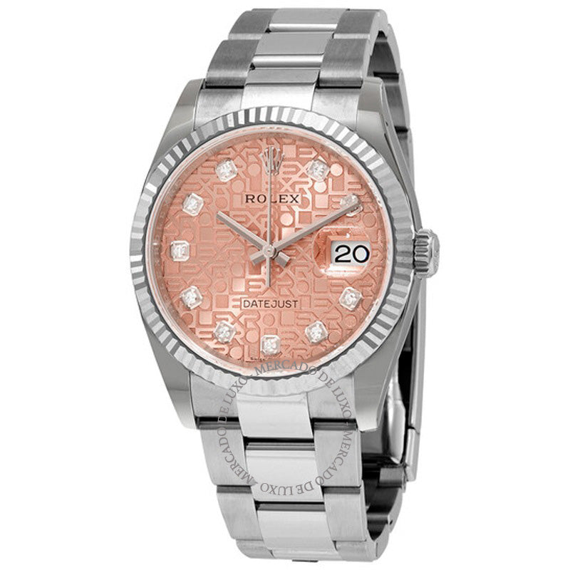 Relógio Datejust 36 Mostrador de Diamante Rosa Jubilee 36 mm - Mercado de Luxo - O Maior E-Commerce de Bens, Produtos e Serviços de Luxo do Brasil.