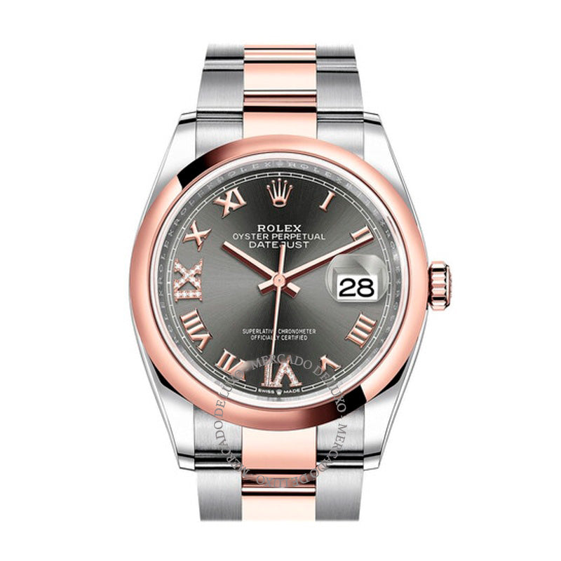 Relógio Datejust 36 Mostrador de diamantes de ródio escuro 36 mm - Mercado de Luxo - O Maior E-Commerce de Bens, Produtos e Serviços de Luxo do Brasil.