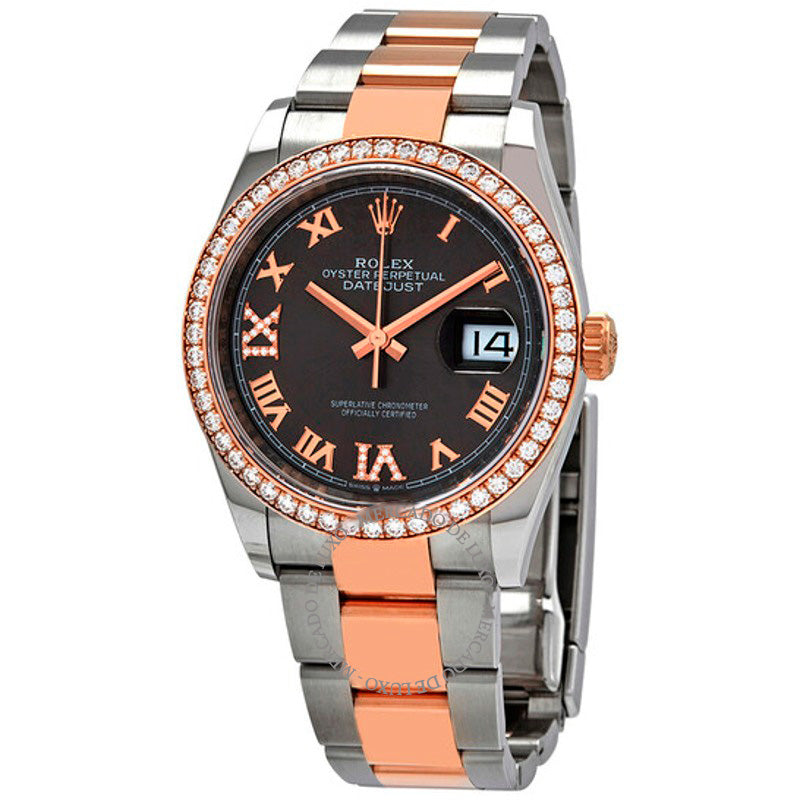 Relógio Datejust 36 Mostrador de diamantes de ródio escuro 36 mm - Mercado de Luxo - O Maior E-Commerce de Bens, Produtos e Serviços de Luxo do Brasil.