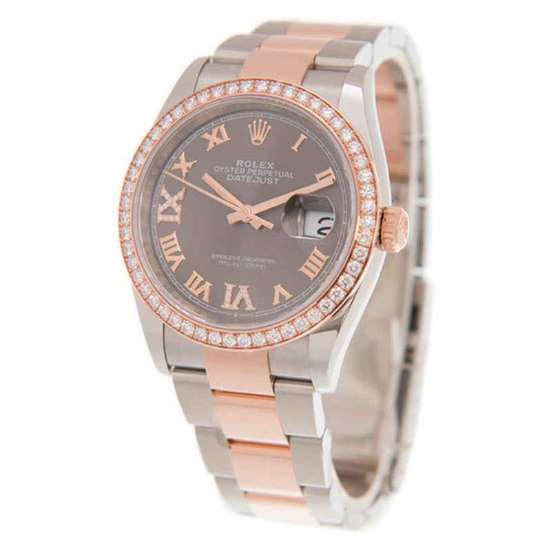 Relógio Datejust 36 Mostrador de diamantes de ródio escuro 36 mm - Mercado de Luxo - O Maior E-Commerce de Bens, Produtos e Serviços de Luxo do Brasil.