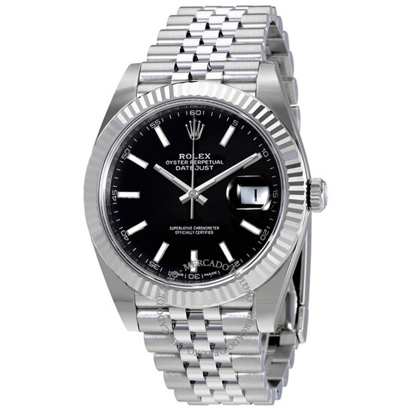Relógio Oyster Perpetual Datejust Mostrador Preto 41 mm - Mercado de Luxo - O Maior E-Commerce de Bens, Produtos e Serviços de Luxo do Brasil.