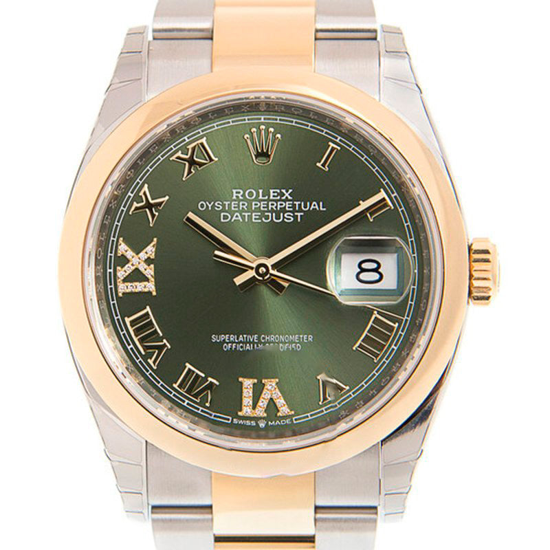Relógio Datejust 36 Mostrador de Diamante Verde Oliva 36 mm - Mercado de Luxo - O Maior E-Commerce de Bens, Produtos e Serviços de Luxo do Brasil.
