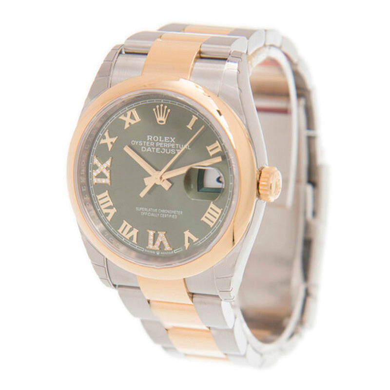 Relógio Datejust 36 Mostrador de Diamante Verde Oliva 36 mm - Mercado de Luxo - O Maior E-Commerce de Bens, Produtos e Serviços de Luxo do Brasil.