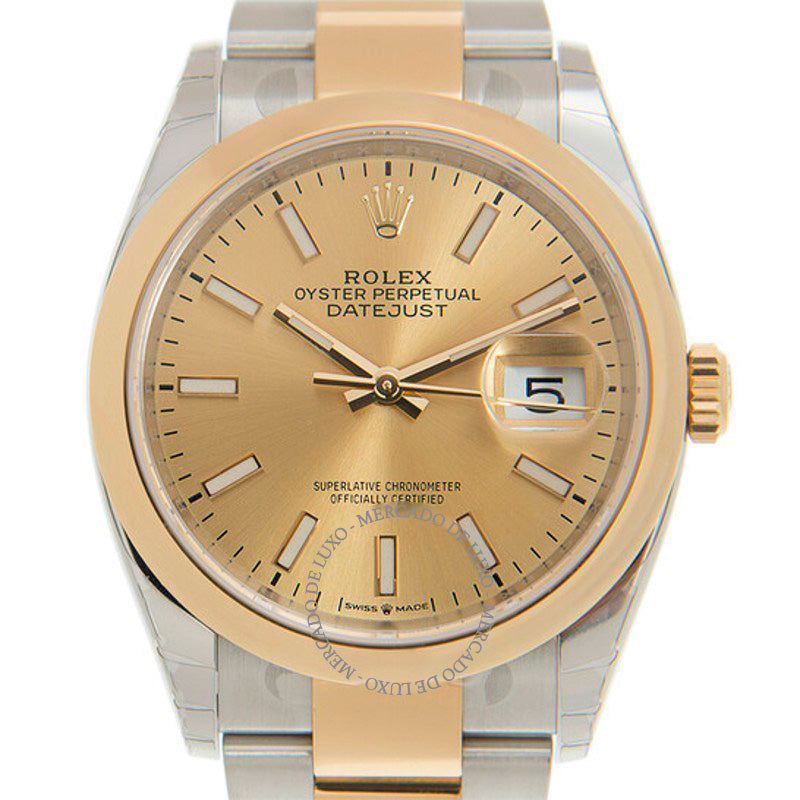 Relógio Datejust 36 Automático Mostrador Champanhe 36 mm - Mercado de Luxo - O Maior E-Commerce de Bens, Produtos e Serviços de Luxo do Brasil.