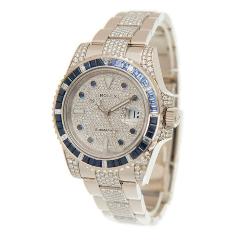 Relógio Submariner Diamond Mostrador prateado 40 mm - Mercado de Luxo - O Maior E-Commerce de Bens, Produtos e Serviços de Luxo do Brasil.