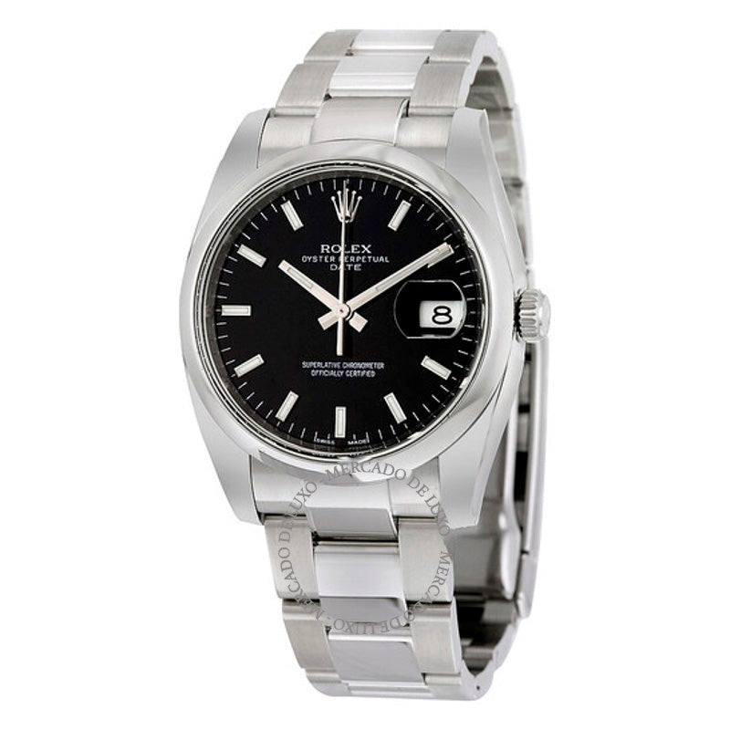Relógio Oyster Perpetual Date 34 Mostrador Preto 34 mm - Mercado de Luxo - O Maior E-Commerce de Bens, Produtos e Serviços de Luxo do Brasil.