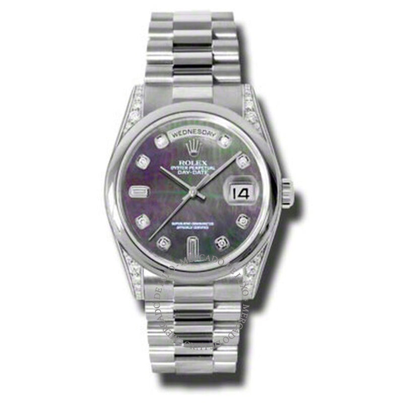 Relógio Mostrador em madrepérola preta Day-Date 36 mm - Mercado de Luxo - O Maior E-Commerce de Bens, Produtos e Serviços de Luxo do Brasil.