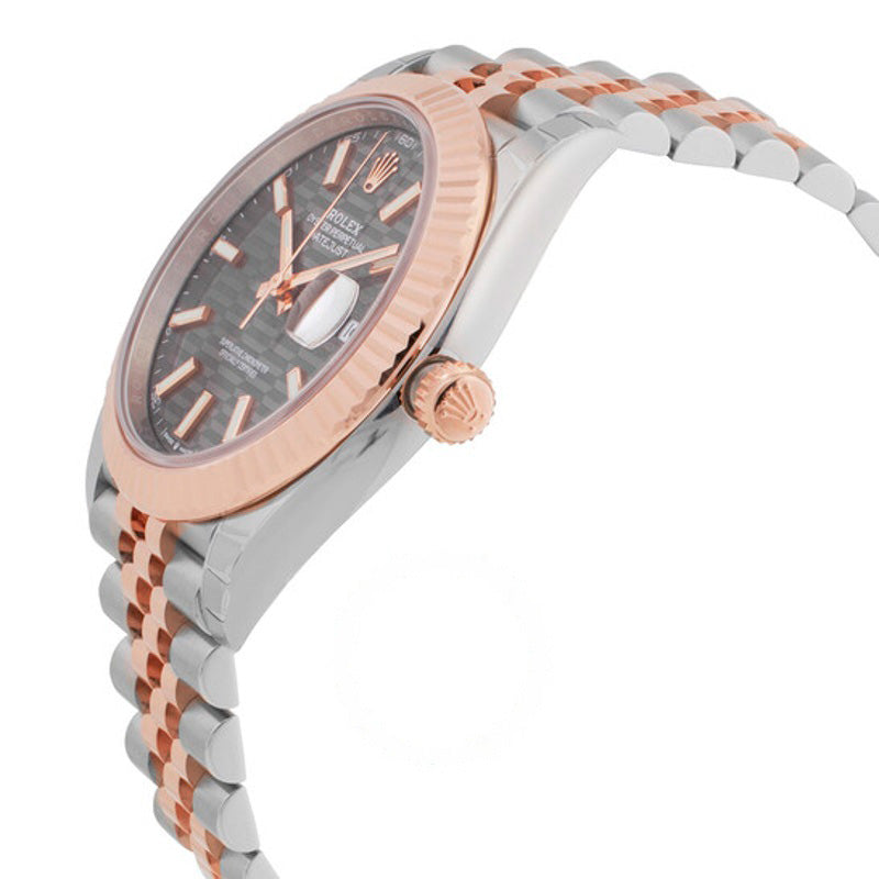 Relógio Datejust 41 Mostrador com motivo canelado em ardósia  - Mercado de Luxo - O Maior E-Commerce de Bens, Produtos e Serviços de Luxo do Brasil.