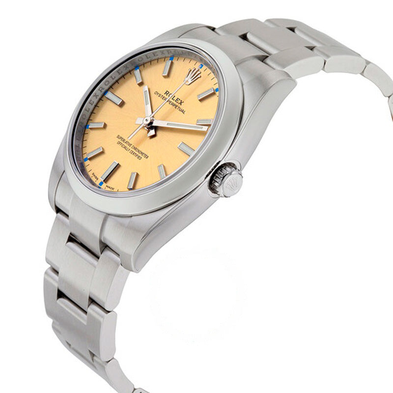 Relógio Oyster Perpetual 34 Mostrador Champagne 34 mm - Mercado de Luxo - O Maior E-Commerce de Bens, Produtos e Serviços de Luxo do Brasil.