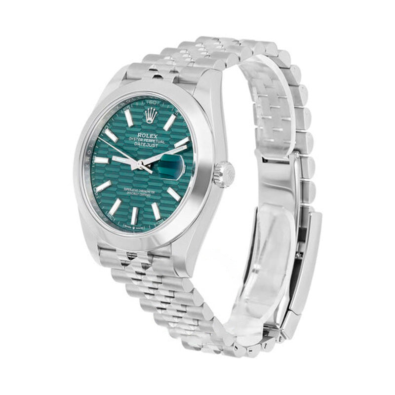 Relógio Datejust 41 Mostrador canelado verde menta 41 mm - Mercado de Luxo - O Maior E-Commerce de Bens, Produtos e Serviços de Luxo do Brasil.