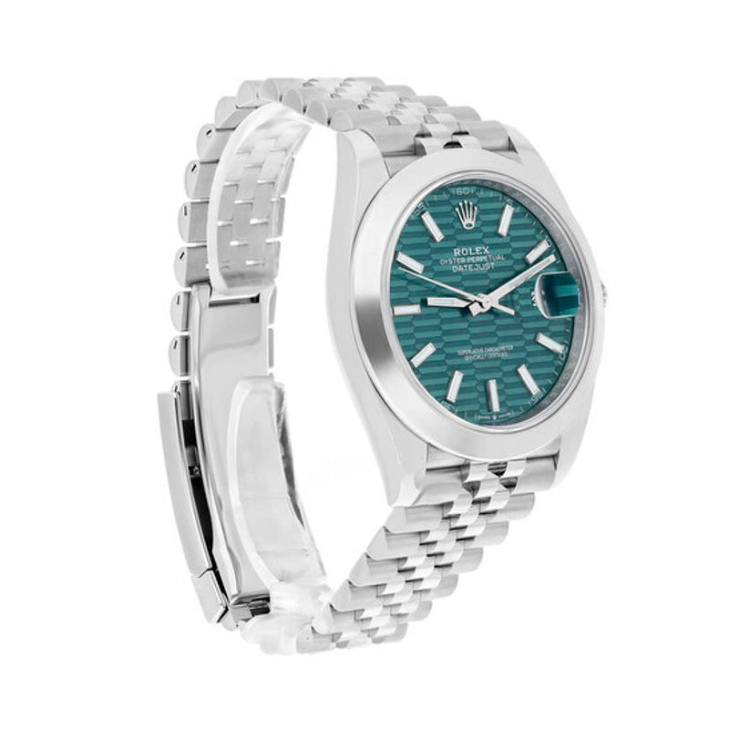 Relógio Datejust 41 Mostrador canelado verde menta 41 mm - Mercado de Luxo - O Maior E-Commerce de Bens, Produtos e Serviços de Luxo do Brasil.