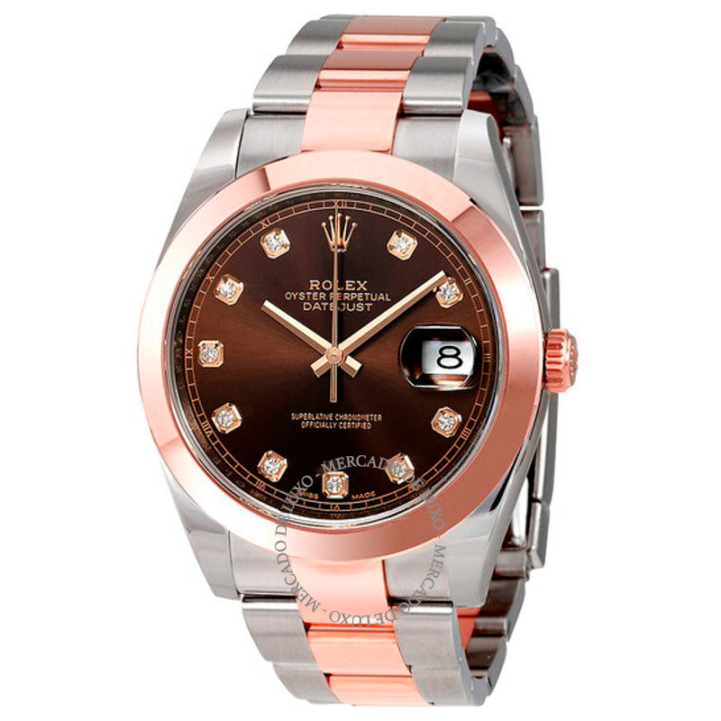 Relógio Datejust 41 Mostrador Chocolate Diamante 41 mm - Mercado de Luxo - O Maior E-Commerce de Bens, Produtos e Serviços de Luxo do Brasil.
