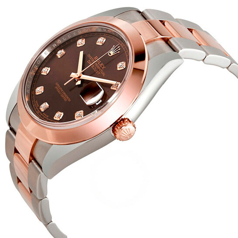 Relógio Datejust 41 Mostrador Chocolate Diamante 41 mm - Mercado de Luxo - O Maior E-Commerce de Bens, Produtos e Serviços de Luxo do Brasil.