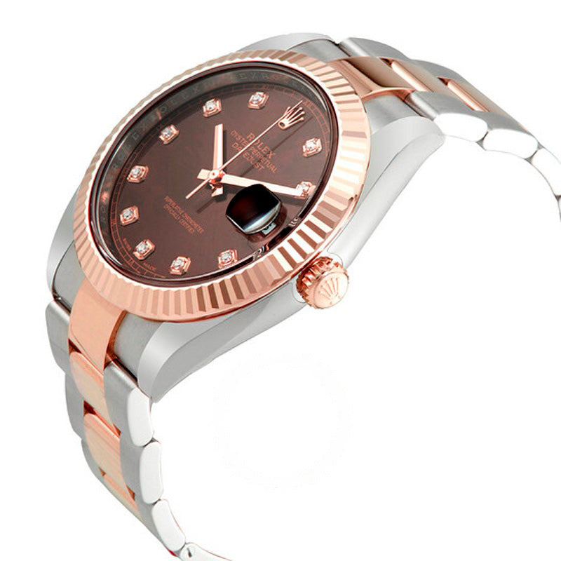 Relógio Datejust 41 Mostrador Chocolate Diamante 41 mm - Mercado de Luxo - O Maior E-Commerce de Bens, Produtos e Serviços de Luxo do Brasil.
