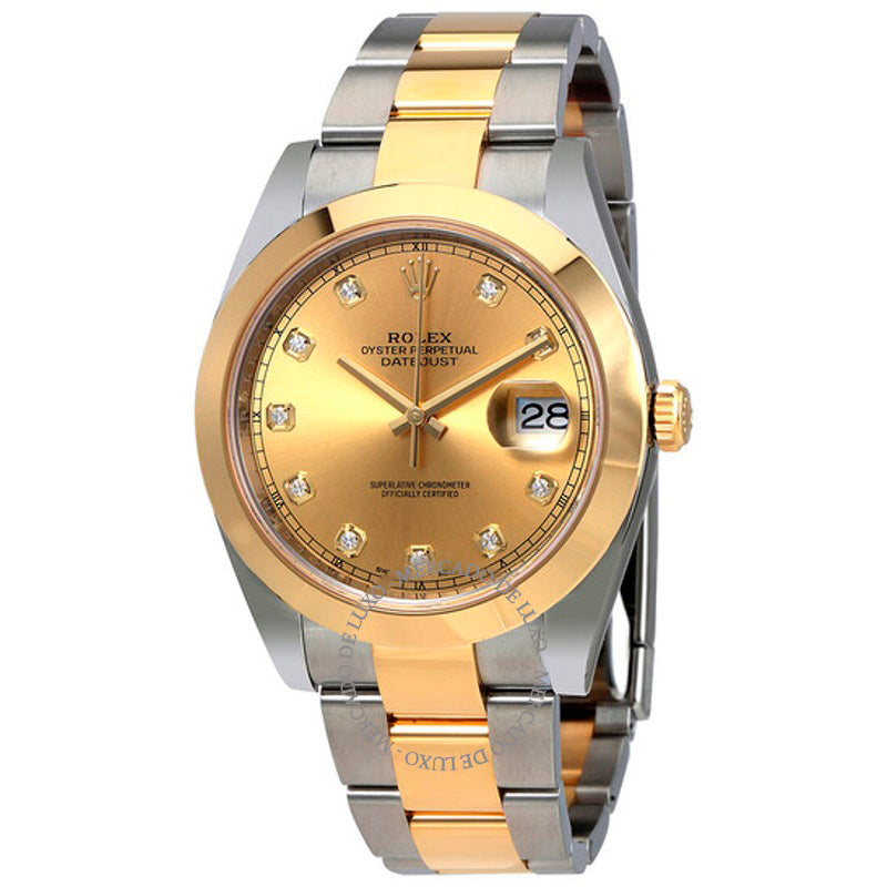 Relógio Datejust 41 Champagne Mostrador de Diamante 41 mm - Mercado de Luxo - O Maior E-Commerce de Bens, Produtos e Serviços de Luxo do Brasil.