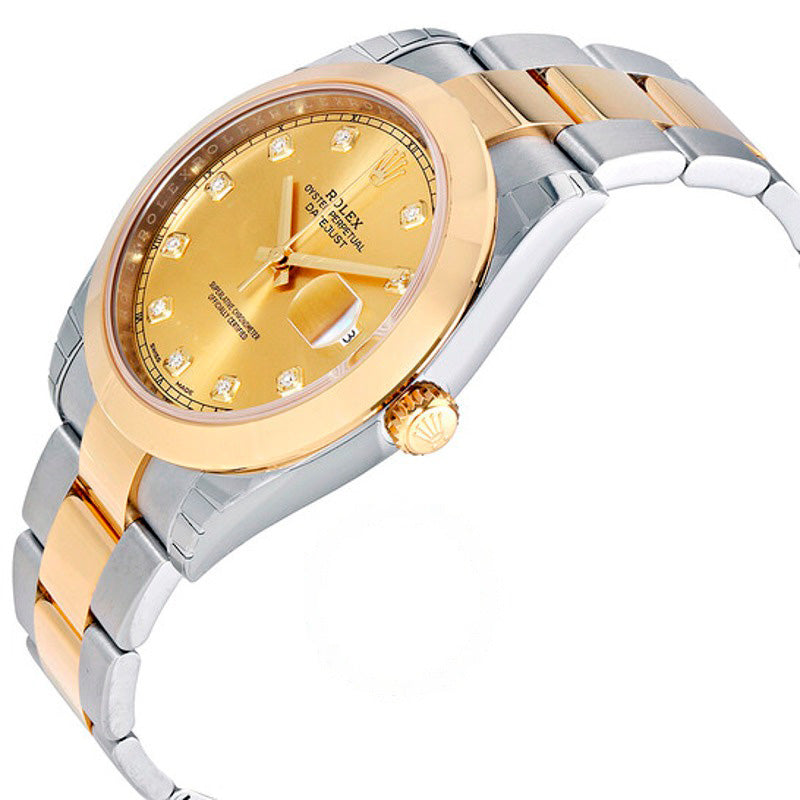 Relógio Datejust 41 Champagne Mostrador de Diamante 41 mm - Mercado de Luxo - O Maior E-Commerce de Bens, Produtos e Serviços de Luxo do Brasil.