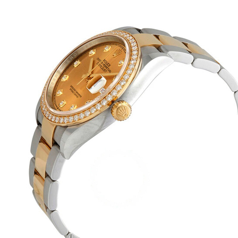 Relógio Datejust 36 Champagne Mostrador de Diamante 36 mm - Mercado de Luxo - O Maior E-Commerce de Bens, Produtos e Serviços de Luxo do Brasil.