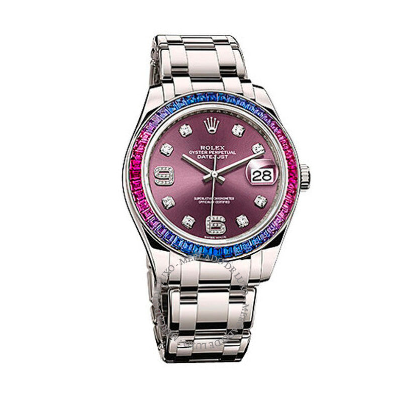 Relógio Datejust Mostrador de Diamante Vermelho "Uva"  - Mercado de Luxo - O Maior E-Commerce de Bens, Produtos e Serviços de Luxo do Brasil.