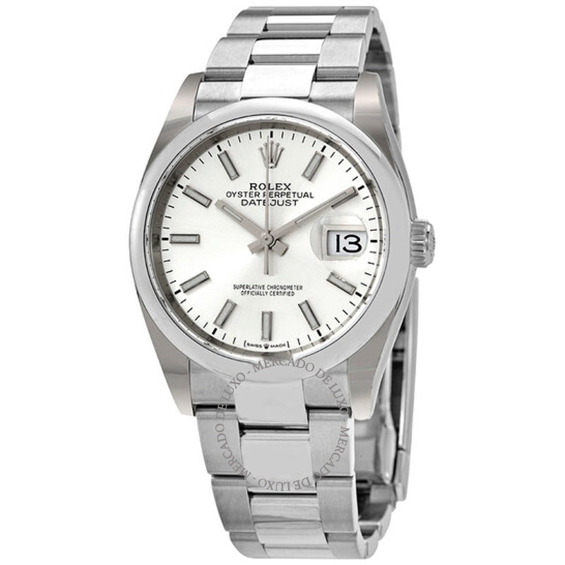 Relógio Datejust 36 Automático Mostrador Prateado 36 mm - Mercado de Luxo - O Maior E-Commerce de Bens, Produtos e Serviços de Luxo do Brasil.
