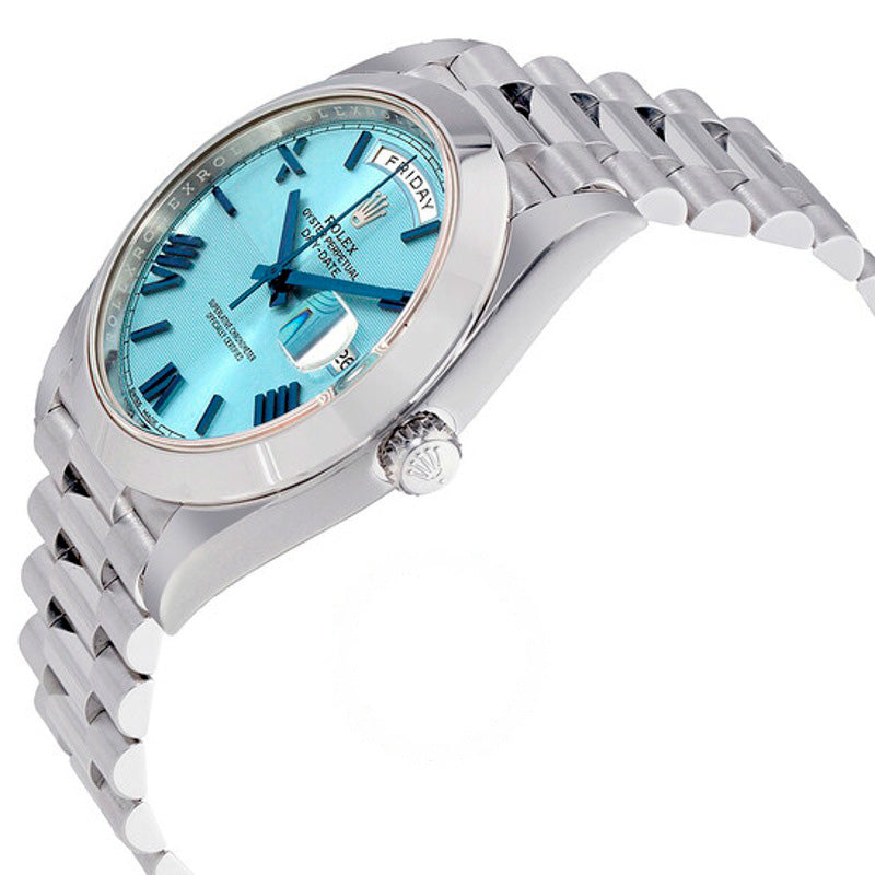 Relógio Mostrador azul gelo automático Day-Date 40 mm - Mercado de Luxo - O Maior E-Commerce de Bens, Produtos e Serviços de Luxo do Brasil.