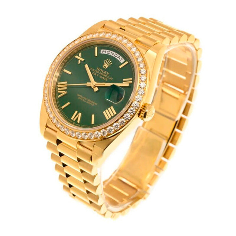 Relógio Day-Date 40 Automático Mostrador Verde 40 mm - Mercado de Luxo - O Maior E-Commerce de Bens, Produtos e Serviços de Luxo do Brasil.