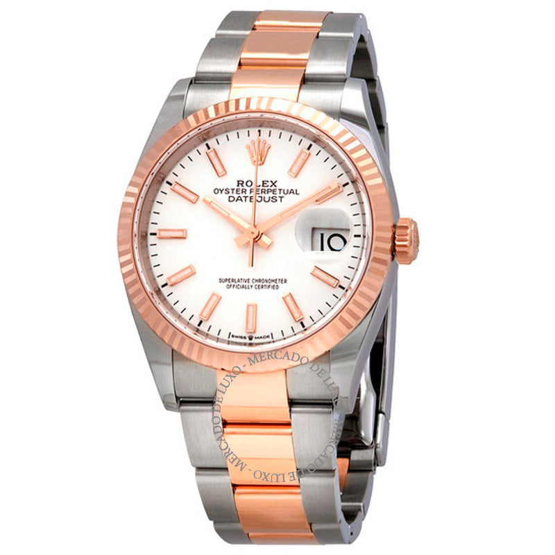 Relógio Datejust 36 Automático Mostrador Branco 36 mm - Mercado de Luxo - O Maior E-Commerce de Bens, Produtos e Serviços de Luxo do Brasil.