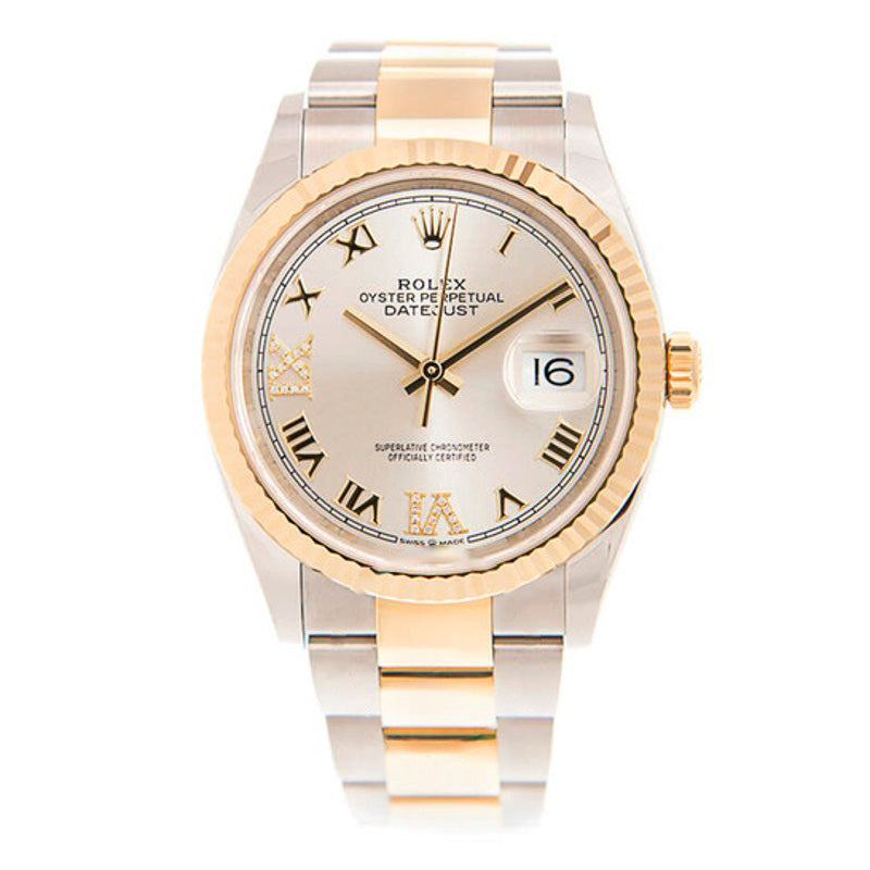 Relógio Datejust 36 Mostrador de Diamantes em Prata 36 mm - Mercado de Luxo - O Maior E-Commerce de Bens, Produtos e Serviços de Luxo do Brasil.