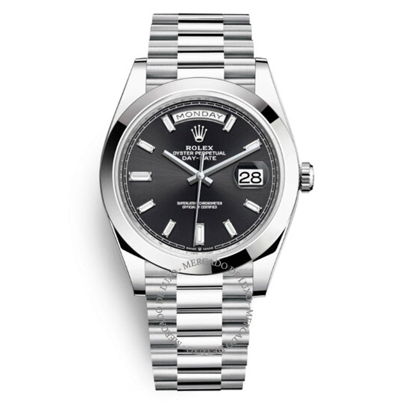 Relógio Dia Data 40 Mostrador Diamante Preto 40 mm - Mercado de Luxo - O Maior E-Commerce de Bens, Produtos e Serviços de Luxo do Brasil.